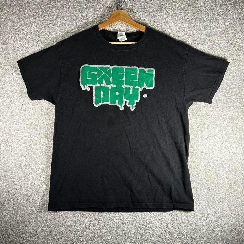 Y2K Green Day black graphic band tee shirt tshirt